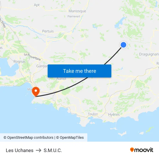 Les Uchanes to S.M.U.C. map