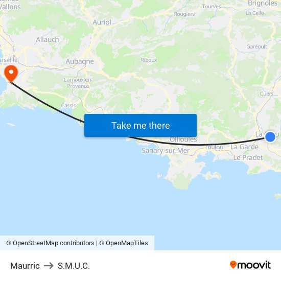 Maurric to S.M.U.C. map