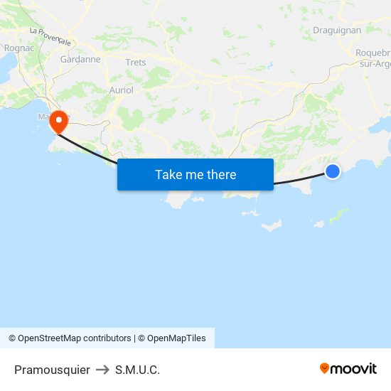 Pramousquier to S.M.U.C. map