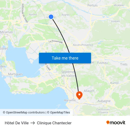 Hôtel De Ville to Clinique Chantecler map