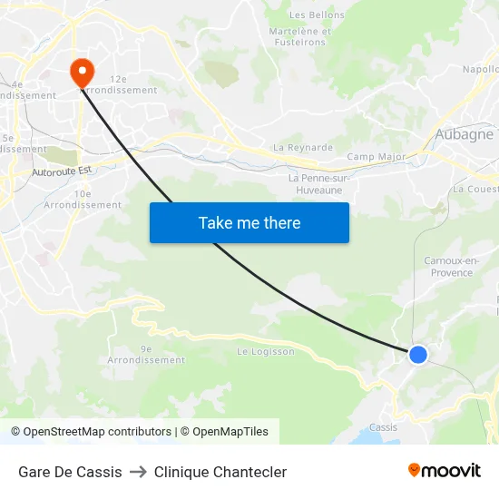 Gare De Cassis to Clinique Chantecler map