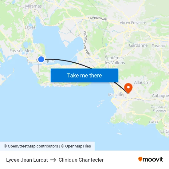Lycee Jean Lurcat to Clinique Chantecler map