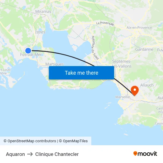 Aquaron to Clinique Chantecler map