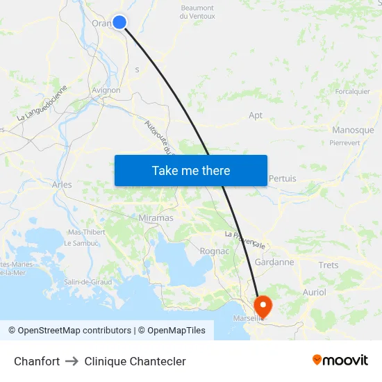 Chanfort to Clinique Chantecler map