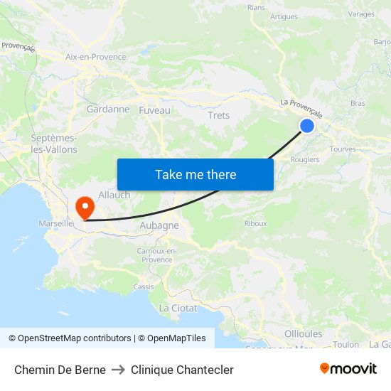 Chemin De Berne to Clinique Chantecler map