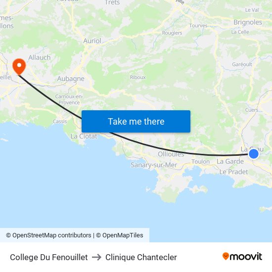 College Du Fenouillet to Clinique Chantecler map