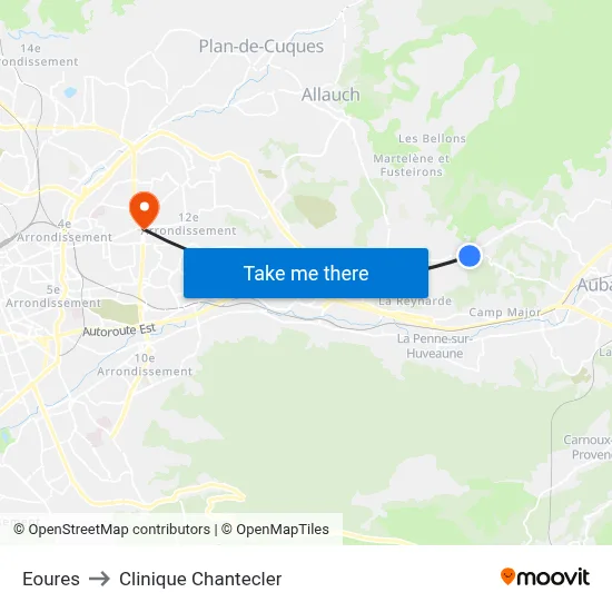 Eoures to Clinique Chantecler map