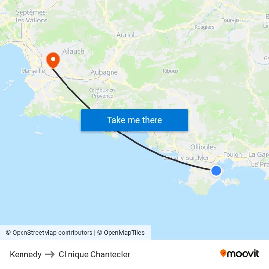 Kennedy to Clinique Chantecler map