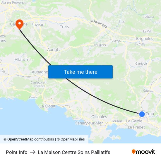 Point Info to La Maison Centre Soins Palliatifs map