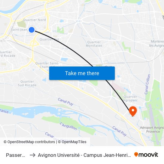 Passerelle to Avignon Université - Campus Jean-Henri Fabre map
