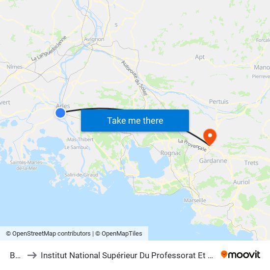 Barriol to Institut National Supérieur Du Professorat Et De L'Éducation (Site D'Aix-En-Provence) map
