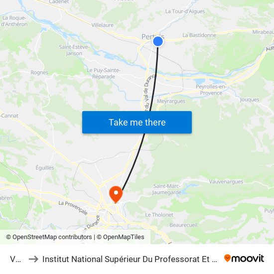 Verdun to Institut National Supérieur Du Professorat Et De L'Éducation (Site D'Aix-En-Provence) map