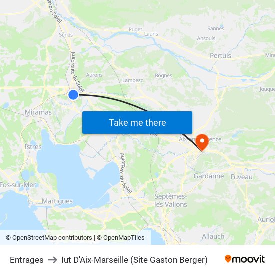 Entrages to Iut D'Aix-Marseille (Site Gaston Berger) map
