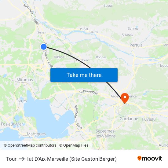 Tour to Iut D'Aix-Marseille (Site Gaston Berger) map
