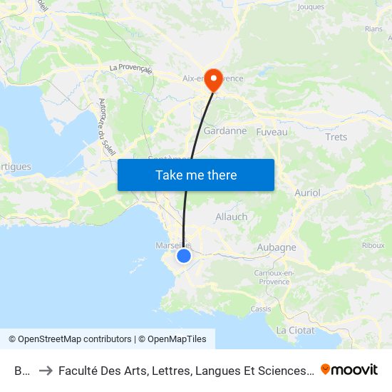 Baille to Faculté Des Arts, Lettres, Langues Et Sciences Humaines - Site Schuman map