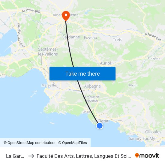 La Garde Ecole to Faculté Des Arts, Lettres, Langues Et Sciences Humaines - Site Schuman map