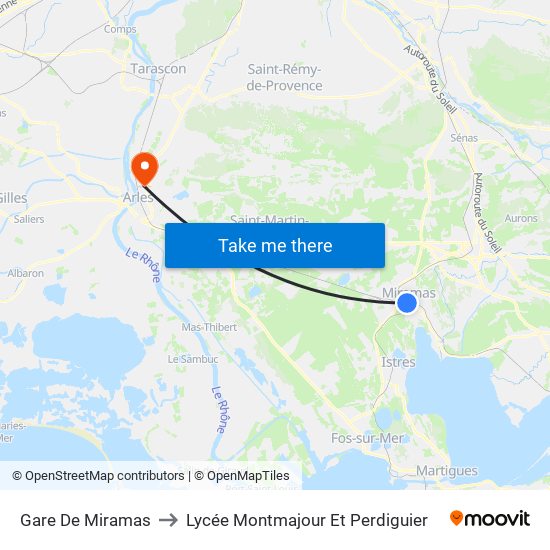 Gare De Miramas to Lycée Montmajour Et Perdiguier map