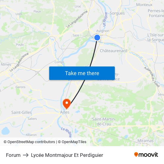 Forum to Lycée Montmajour Et Perdiguier map