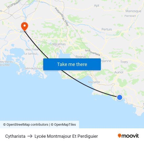 Cytharista to Lycée Montmajour Et Perdiguier map