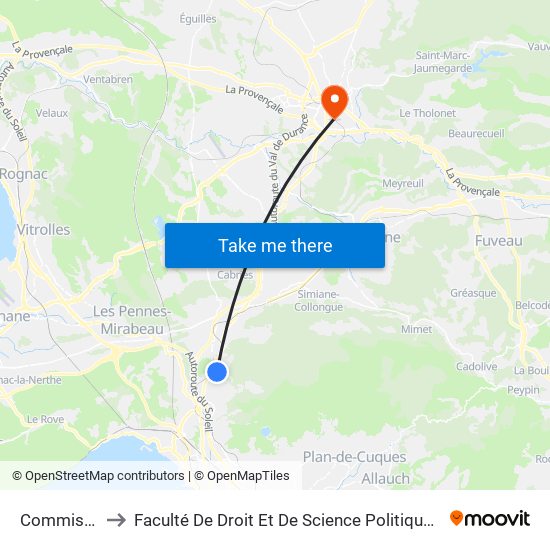 Commissariat to Faculté De Droit Et De Science Politique - Site Schuman map