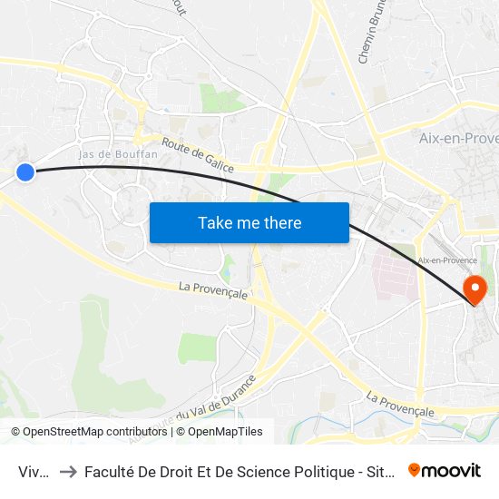 Vivien to Faculté De Droit Et De Science Politique - Site Schuman map