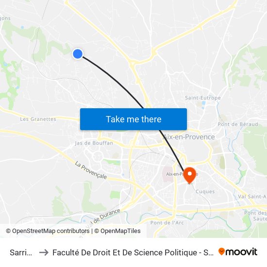 Sarriette to Faculté De Droit Et De Science Politique - Site Schuman map