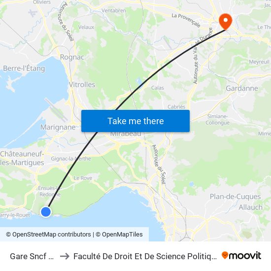 Gare Sncf Ensues to Faculté De Droit Et De Science Politique - Site Schuman map