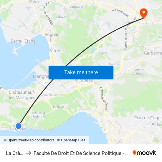 La Crèche to Faculté De Droit Et De Science Politique - Site Schuman map