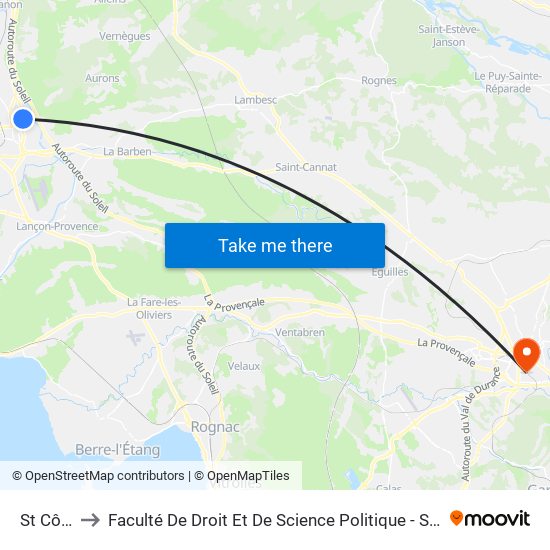 St Côme to Faculté De Droit Et De Science Politique - Site Schuman map