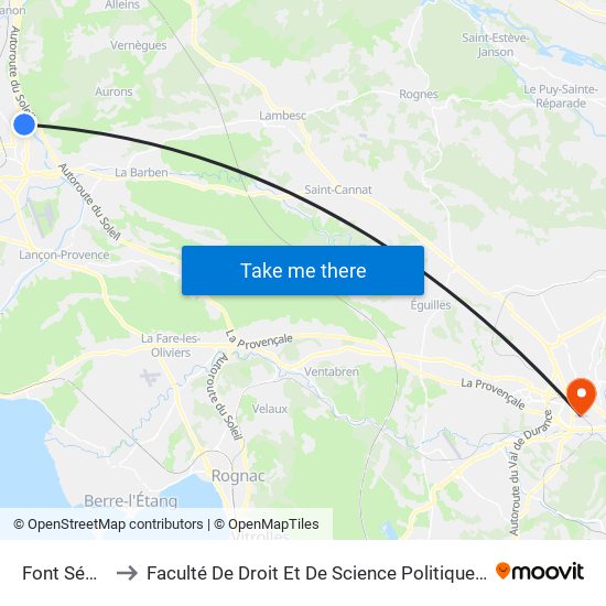 Font Ségugne to Faculté De Droit Et De Science Politique - Site Schuman map