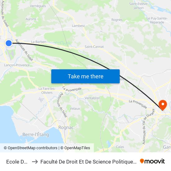 Ecole De L'Air to Faculté De Droit Et De Science Politique - Site Schuman map