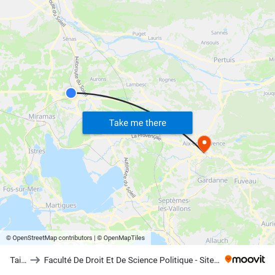 Taille to Faculté De Droit Et De Science Politique - Site Schuman map