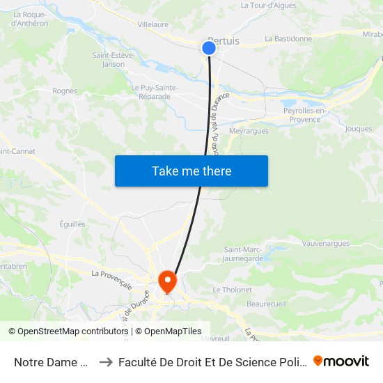 Notre Dame Des Anges to Faculté De Droit Et De Science Politique - Site Schuman map