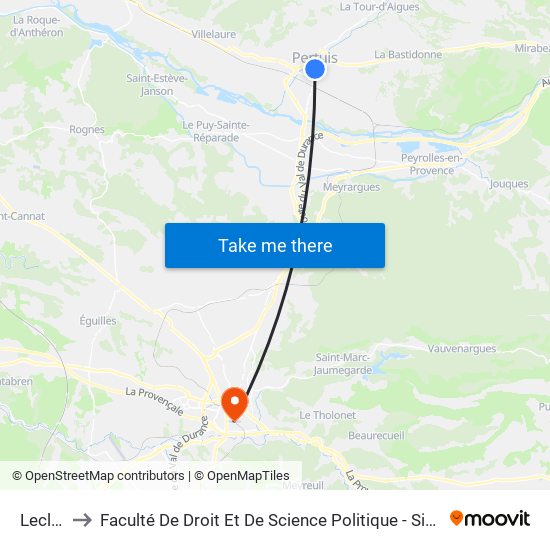 Leclerc to Faculté De Droit Et De Science Politique - Site Schuman map