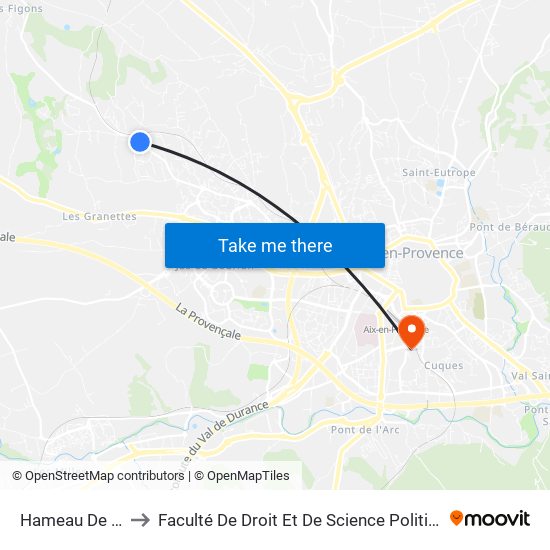 Hameau De Victoria to Faculté De Droit Et De Science Politique - Site Schuman map