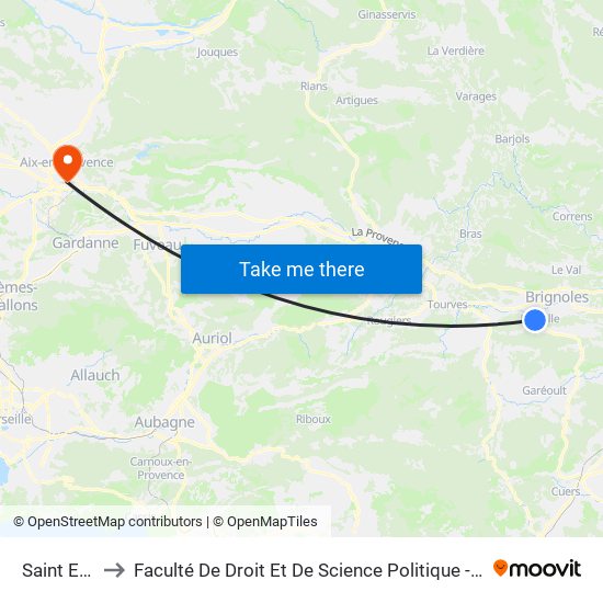 Saint Esprit to Faculté De Droit Et De Science Politique - Site Schuman map