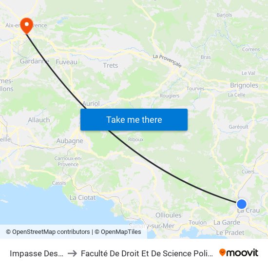 Impasse Des Sorbiers to Faculté De Droit Et De Science Politique - Site Schuman map