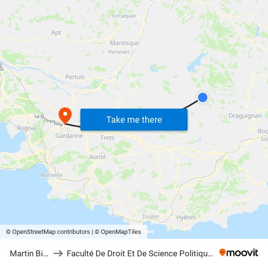 Martin Bidoure to Faculté De Droit Et De Science Politique - Site Schuman map