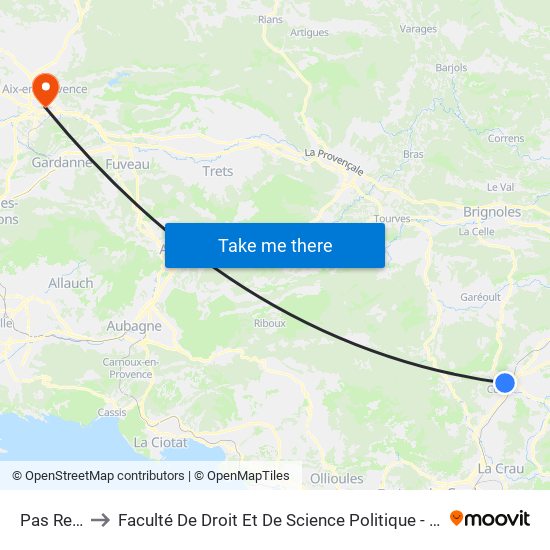 Pas Redon to Faculté De Droit Et De Science Politique - Site Schuman map