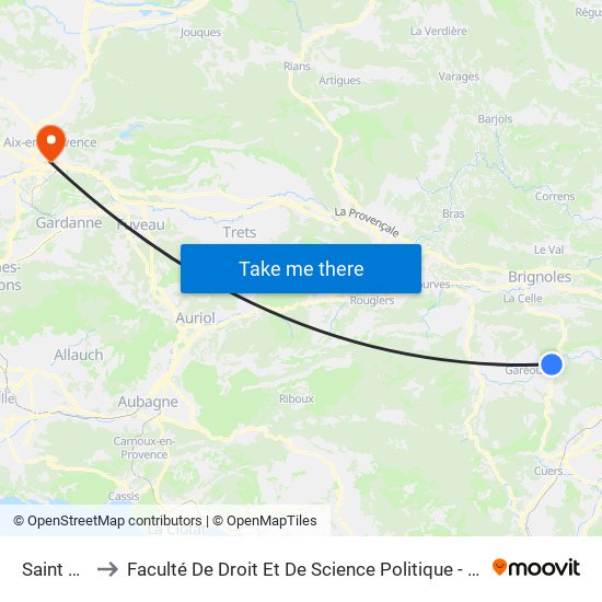 Saint Jean to Faculté De Droit Et De Science Politique - Site Schuman map