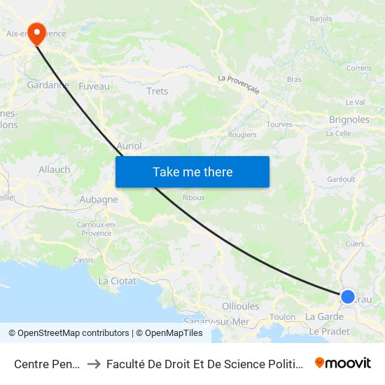 Centre Penitencier to Faculté De Droit Et De Science Politique - Site Schuman map