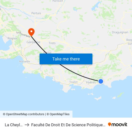 La Cheylanne to Faculté De Droit Et De Science Politique - Site Schuman map