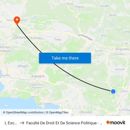 L Escride to Faculté De Droit Et De Science Politique - Site Schuman map