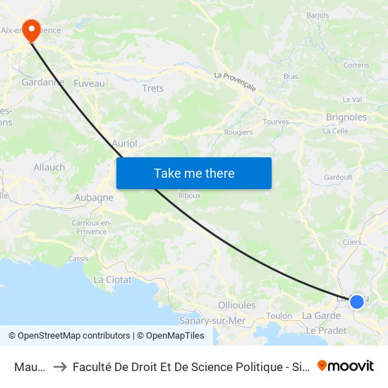 Maurric to Faculté De Droit Et De Science Politique - Site Schuman map