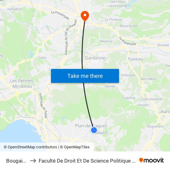 Bougainville to Faculté De Droit Et De Science Politique - Site Schuman map