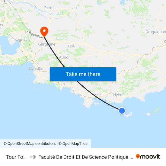 Tour Fondue to Faculté De Droit Et De Science Politique - Site Schuman map