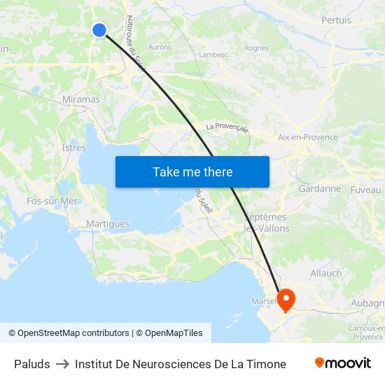 Paluds to Institut De Neurosciences De La Timone map