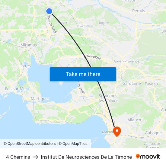 4 Chemins to Institut De Neurosciences De La Timone map