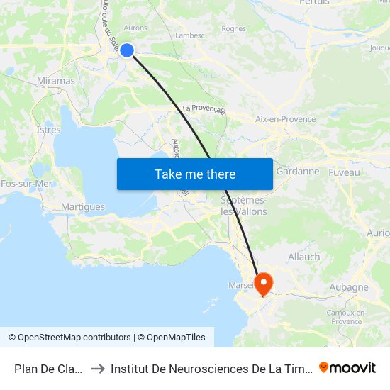 Plan De Clavel to Institut De Neurosciences De La Timone map