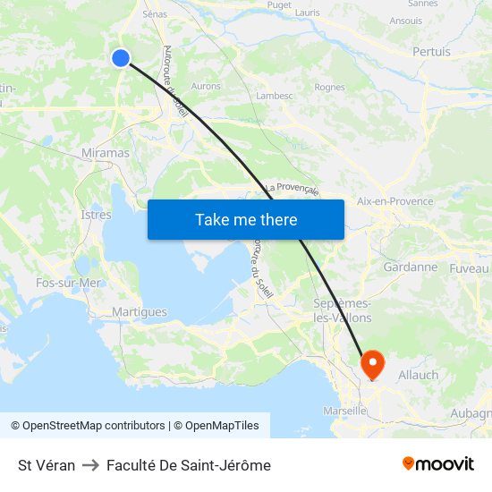 St Véran to Faculté De Saint-Jérôme map